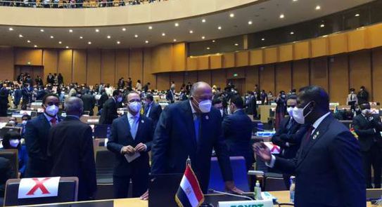 وزير الخارجية "شكري" يلتقي برئيس الوزراء الفلسطيني بأديس أبابا