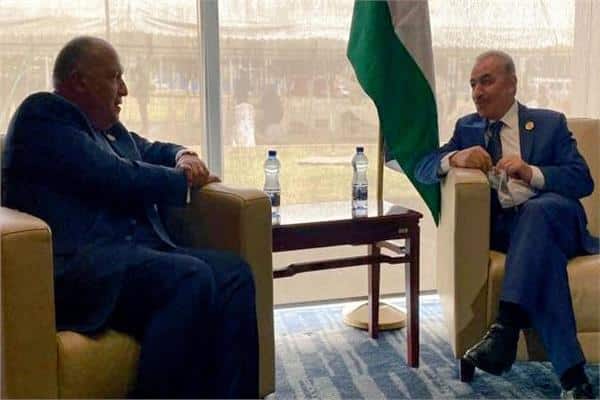 وزير الخارجية "شكري" يلتقي برئيس الوزراء الفلسطيني بأديس أبابا