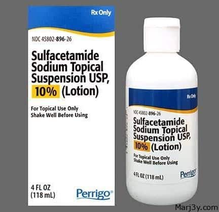 دواء سلفاسيتاميد Sulfacetamide دواعي الاستعمال والآثار الجانبية